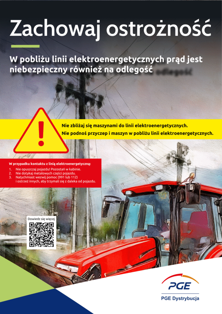 Plakat informujący o zagrożeniach 
